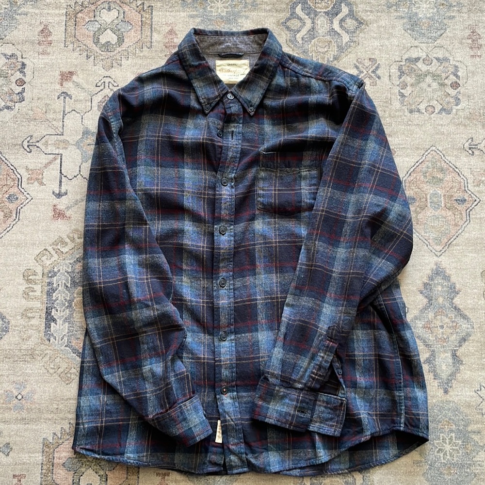 Original weatherproof vintage flannel long sleeve shirt, XL